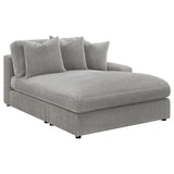 Blaine Fog Upholstered Reversible Chaise Sectional Sofa