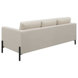 Tilly Oatmeal 2-Piece Upholstered Track Arm Sofa Set