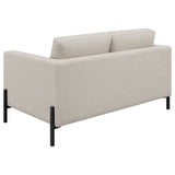 Tilly Oatmeal 2-Piece Upholstered Track Arm Sofa Set