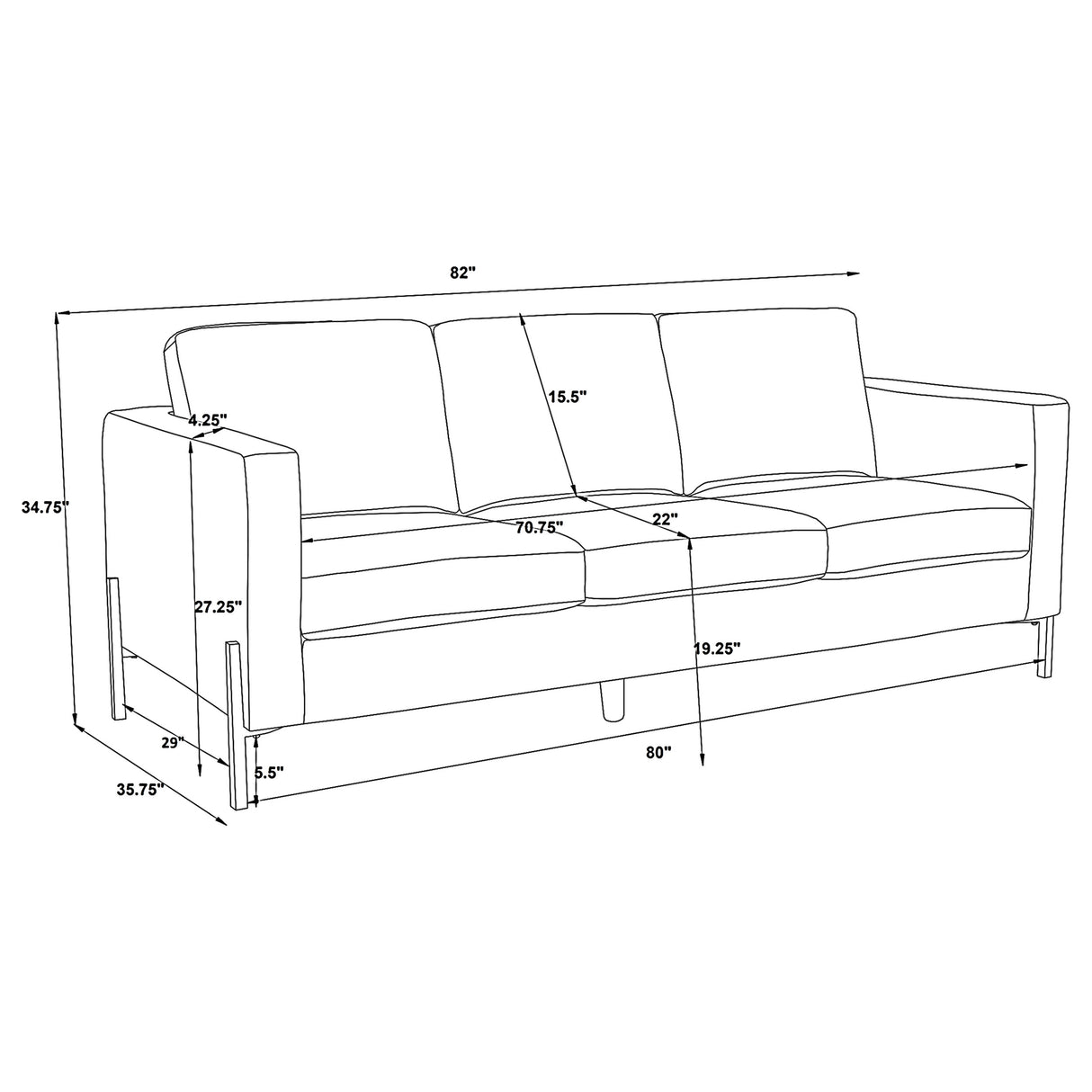 Tilly Oatmeal 2-Piece Upholstered Track Arm Sofa Set