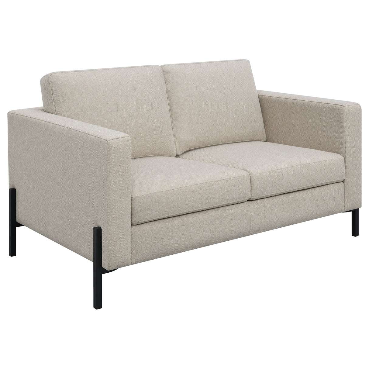 Tilly Oatmeal 3-Piece Upholstered Track Arm Sofa Set