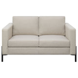 Tilly Oatmeal 3-Piece Upholstered Track Arm Sofa Set