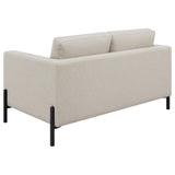 Tilly Oatmeal 3-Piece Upholstered Track Arm Sofa Set