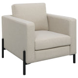 Tilly Oatmeal 3-Piece Upholstered Track Arm Sofa Set