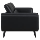 Shania Black 3-Piece Upholstered Low Back Sofa Set