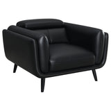 Shania Track Arms Chair With Tapered Legs Black