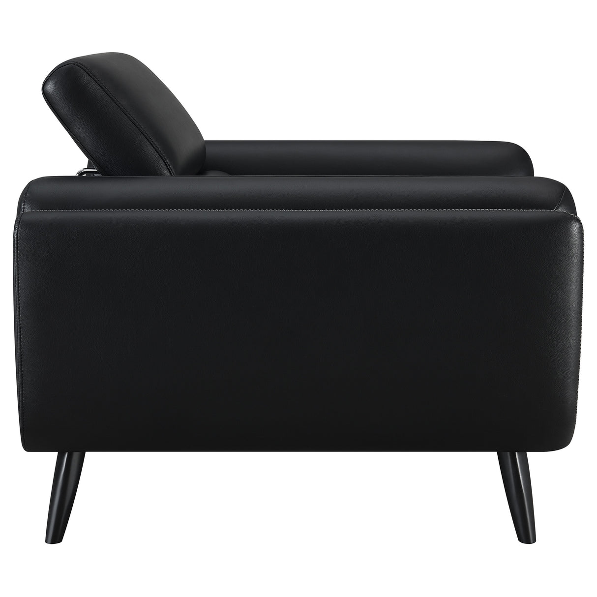 Shania Track Arms Chair With Tapered Legs Black