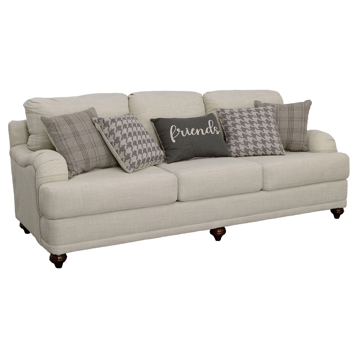 Glenn Light Grey / 2-Piece Upholstered Sofa Set And