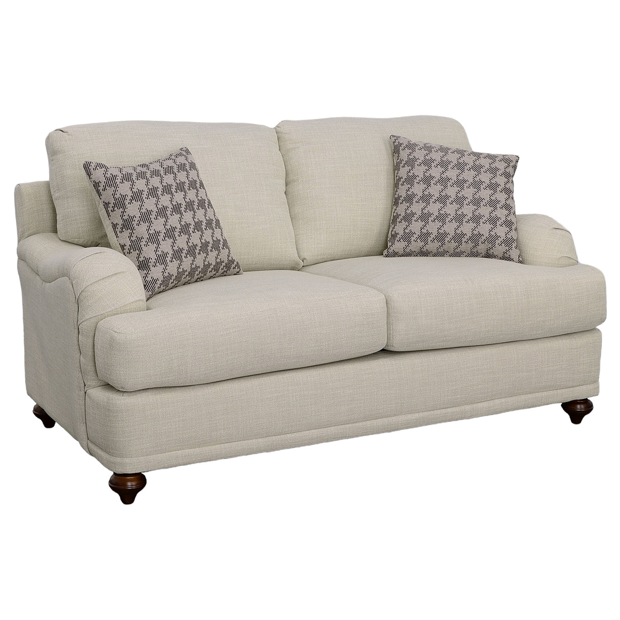 Glenn Light Grey / 2-Piece Upholstered Sofa Set And