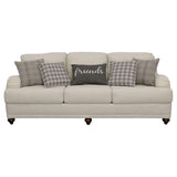 Glenn Light Grey / 3-Piece Upholstered Sofa Set And