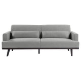 Blake Sharkskin 2-Piece Upholstered Track Arm Sofa Set