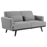 Blake Sharkskin 2-Piece Upholstered Track Arm Sofa Set