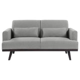 Blake Sharkskin 2-Piece Upholstered Track Arm Sofa Set