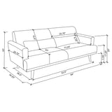 Blake Sharkskin 2-Piece Upholstered Track Arm Sofa Set