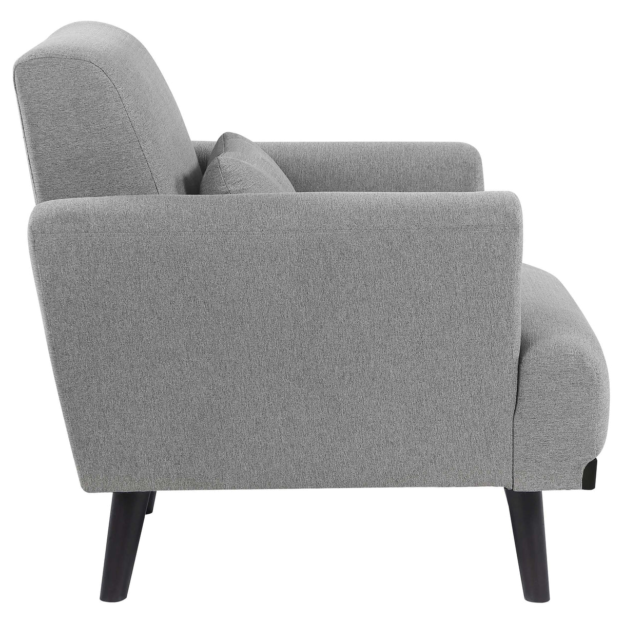 Blake Upholstered Chair With Track Arms Sharkskin And Dark Brown