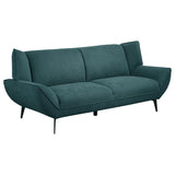 Acton Teal Blue 2-Piece Upholstered Flared Arm Sofa Set