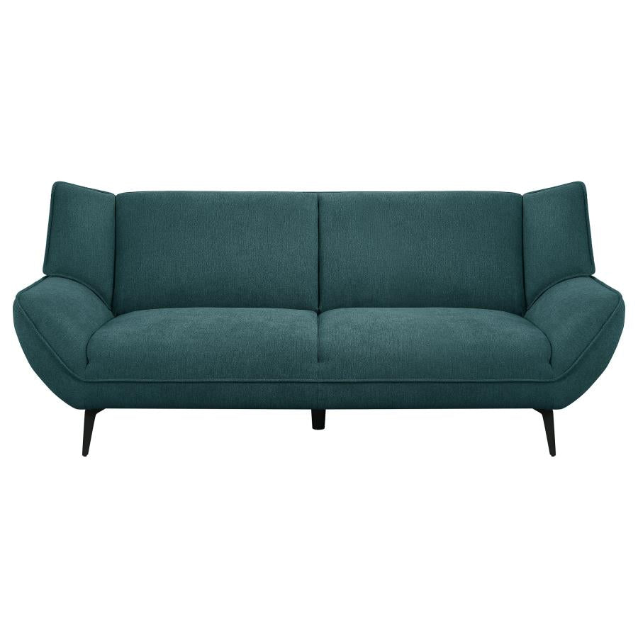 Acton Teal Blue 2-Piece Upholstered Flared Arm Sofa Set