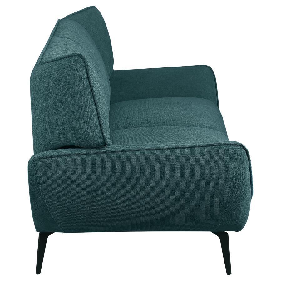 Acton Teal Blue 2-Piece Upholstered Flared Arm Sofa Set