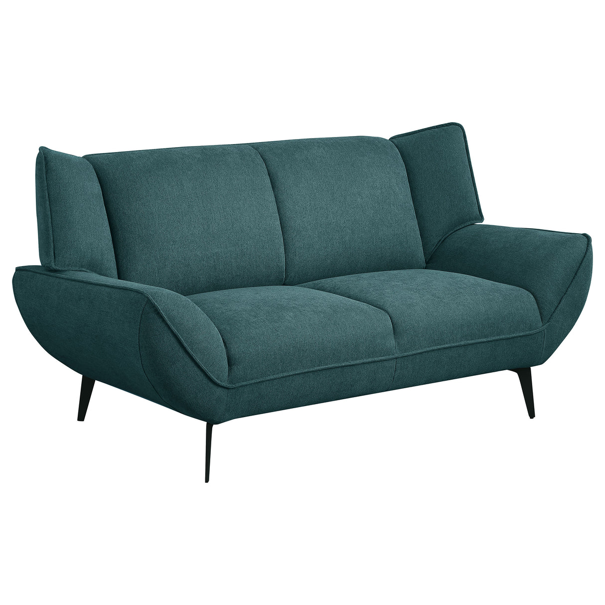 Acton Teal Blue 2-Piece Upholstered Flared Arm Sofa Set