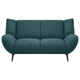 Acton Teal Blue 2-Piece Upholstered Flared Arm Sofa Set