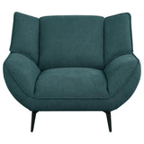 Acton Teal Blue 3-Piece Upholstered Flared Arm Sofa Set