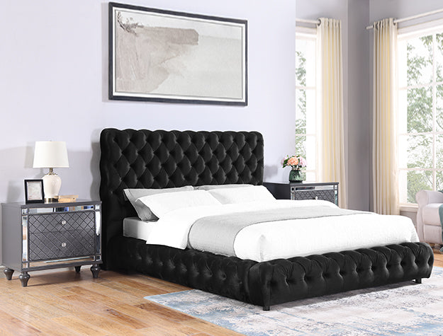 Flory Q. Headboard/Footboard -Black