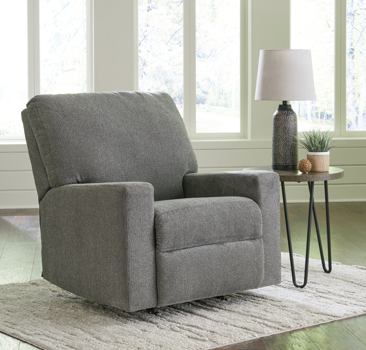 Deltona Graphite Sofa, Loveseat And Recliner