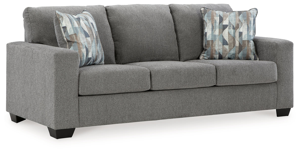 Deltona Graphite Sofa, Loveseat And Recliner