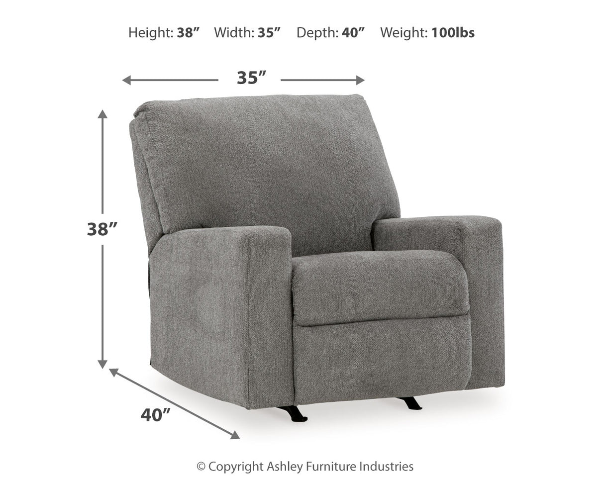 Deltona Graphite Sofa, Loveseat And Recliner