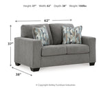 Deltona Graphite Sofa, Loveseat And Recliner