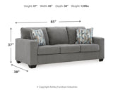 Deltona Graphite Sofa, Loveseat And Recliner