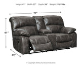 Dunwell Steel Power Reclining Loveseat With Console