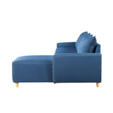 Marcin Blue Fabric Sectional Sofa