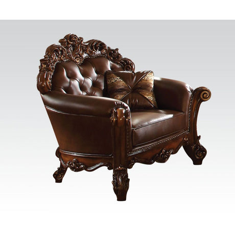 Vendome Cherry Synthetic Leather & Cherry Finish Chair