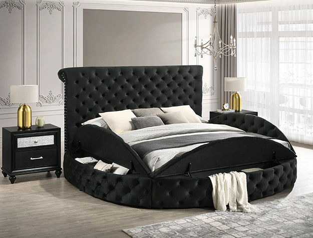 Brigitte Queen Headboard Black