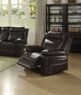 Corra Espresso Synthetic Leather Recliner