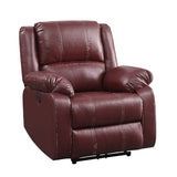 Zuriel Red Synthetic Leather Recliner