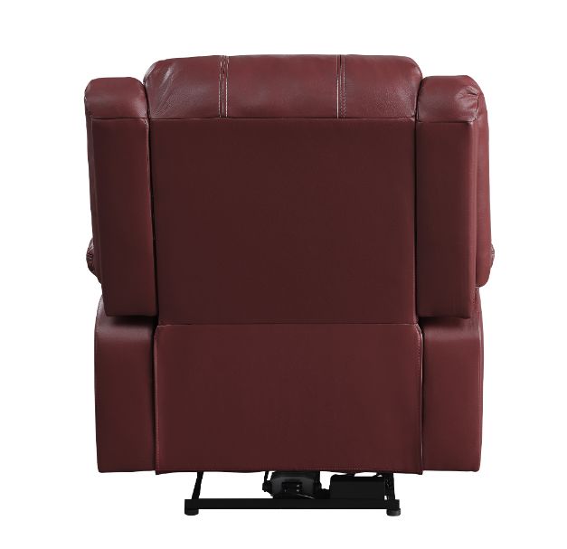 Zuriel Red Synthetic Leather Recliner