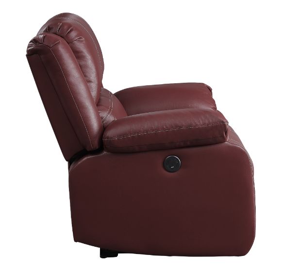 Zuriel Red Synthetic Leather Recliner