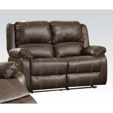 Zuriel Brown Synthetic Leather Loveseat