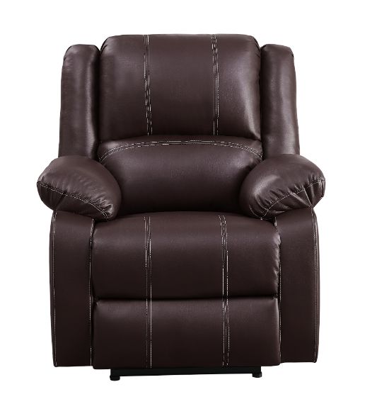 Zuriel Brown Synthetic Leather Recliner