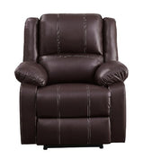 Zuriel Brown Synthetic Leather Recliner