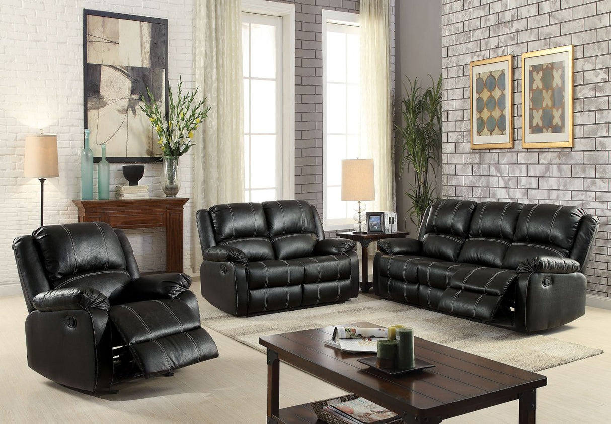 Zuriel Black Synthetic Leather Sofa