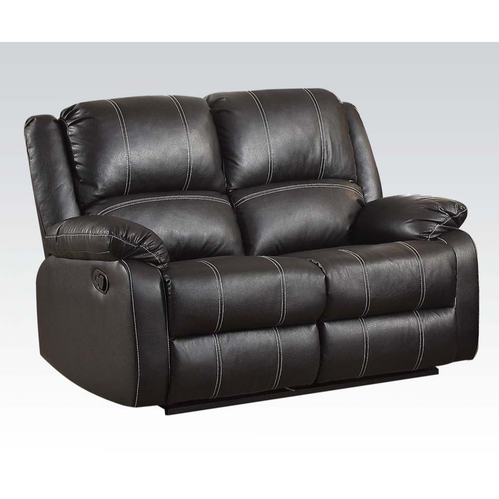 Zuriel Black Synthetic Leather Loveseat