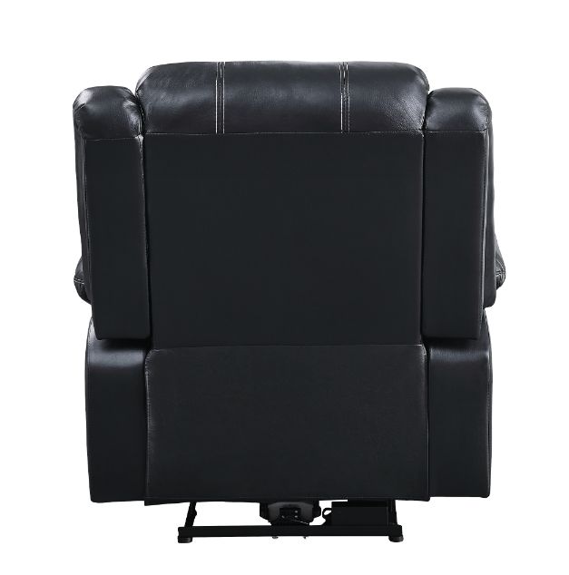 Zuriel Black Synthetic Leather Recliner