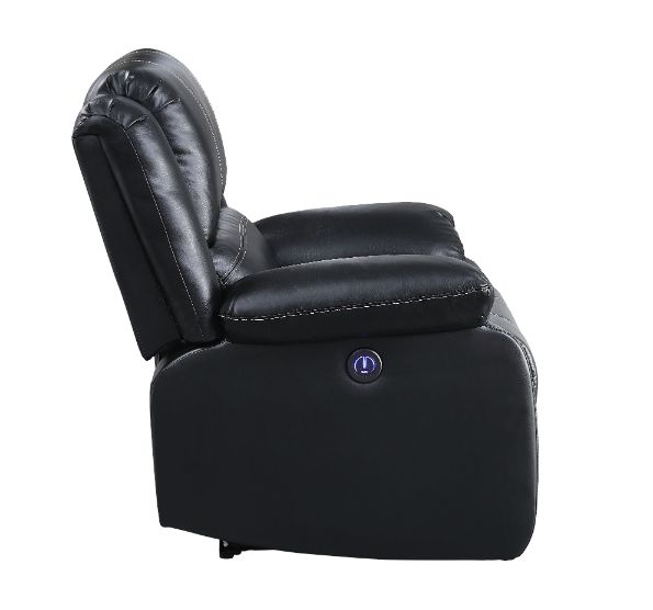 Zuriel Black Synthetic Leather Recliner