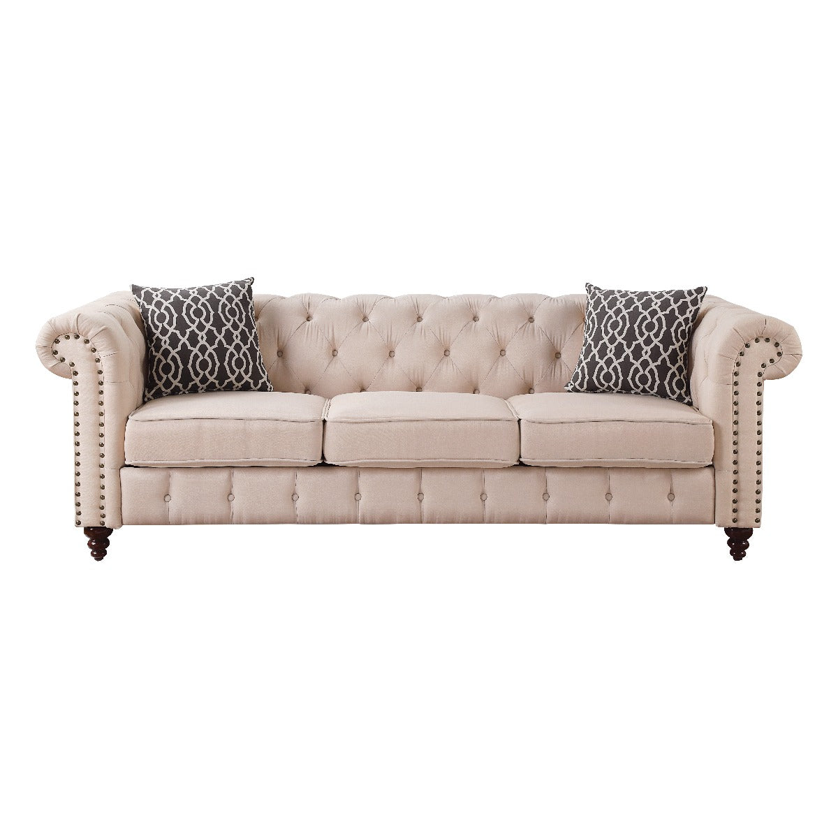 Aurelia Beige Linen Sofa