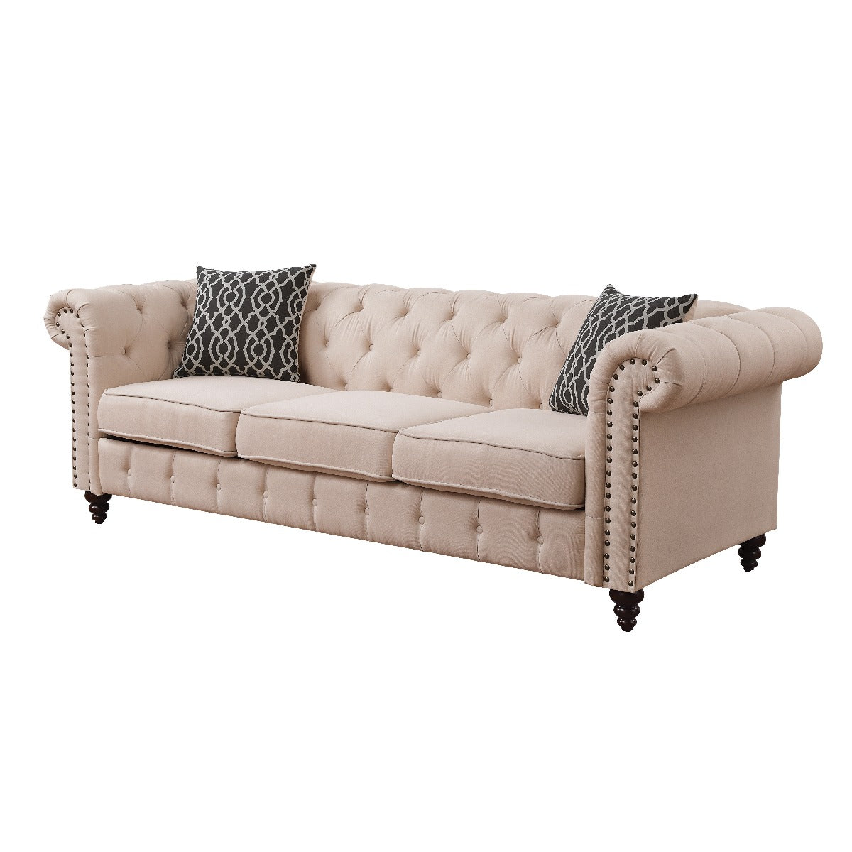 Aurelia Beige Linen Sofa