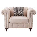 Aurelia Beige Linen Chair