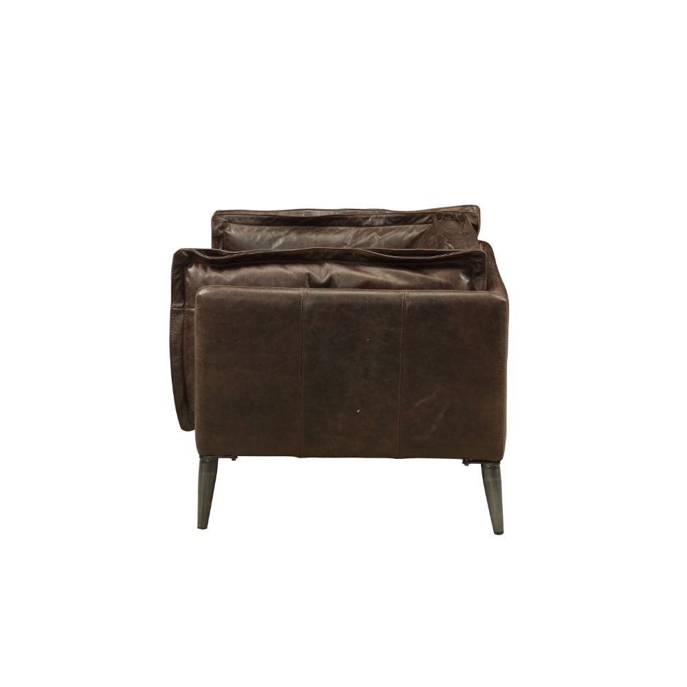 Porchester Distress Chocolate Top Grain Leather Chair